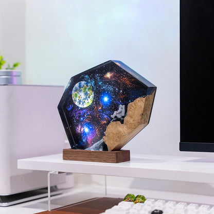 Cosmic Voyager Epoxy Lamp