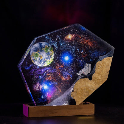 Cosmic Voyager Epoxy Lamp