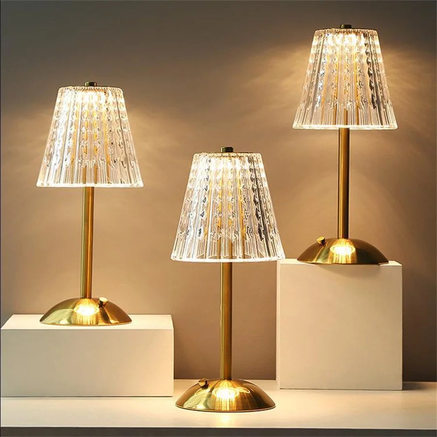 Golden Crystal Table Lamp