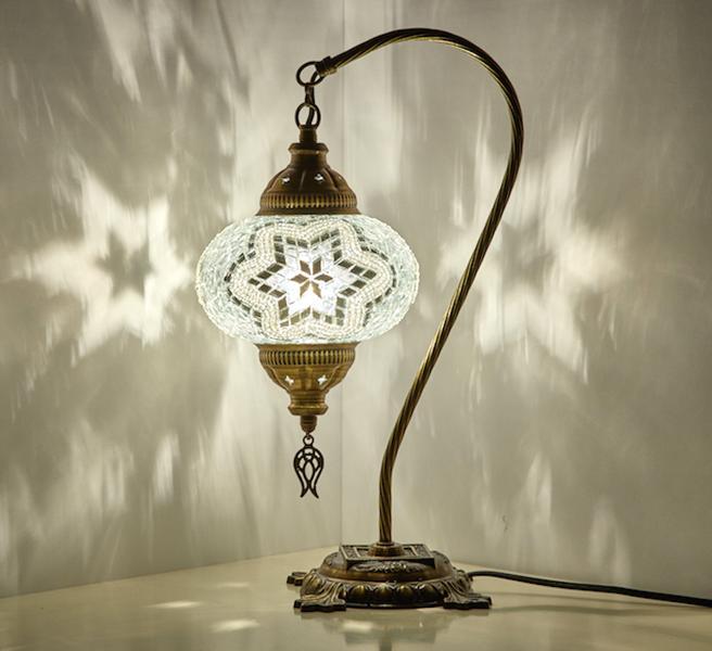 HANDMADE MOSAIC NEW SWAN NECK LAMP (FREE AND FAST EXPEDITED 5 DAY SHIP –  Wishicious